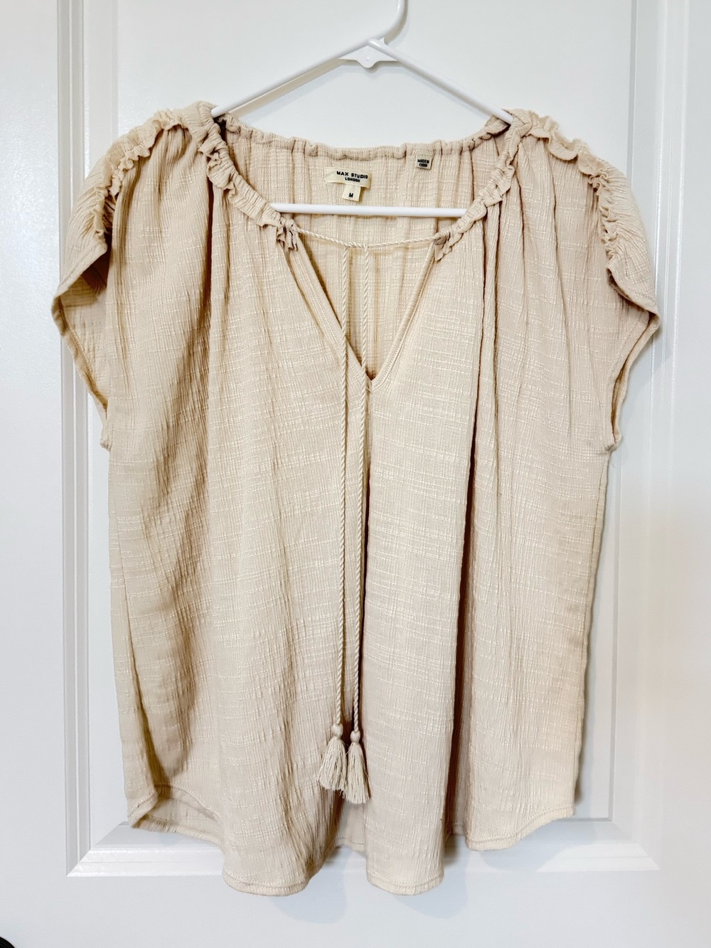 Max studio tassel top